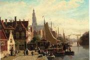 unknow artist European city landscape, street landsacpe, construction, frontstore, building and architecture.015 oil painting picture wholesale